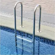 2/3-Step Swimming Pool Ladder,Incline Above Ground in-Pool Swimming Pool Ladder,Punch Hole Installation(3Steps)