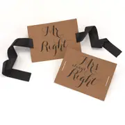 Mr and Mrs Always Right Wedding Chair Signs Bride and Groom Decorations