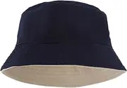 [WLLHYF] Bucket Hats Reversible, Dual Color Cotton Bucket Hat Foldable Sun Hat