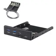 Front Panel Hub 20 Pin to USB Type-C USB 3.0 Micro SD/TF For 3.5" Open Bay Space