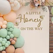 A Little Honey is on The Way Baby Shower Party Decal Sign, Bee Baby Shower Sign Vinyl Decal, Honey Bee Themed Gender Reveal Girl or Boy Baby Shower Decal Sign, Baby Shower Balloon Arch Decal