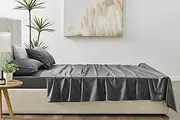 [BROSA] 500TC Cotton Sateen Bed Sheet Set (Charcoal, Single) - BR100CTNSCA