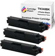3-Pack Black Compatible Toner Cartridge for Brother TN-348BK TN348BK (4,000 Pages) for DCP9055CDN HL4150CDN HL4570CDW MFC9460CDN MFC9970CDW