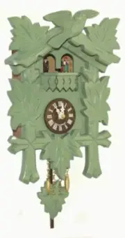 Kuckulino Black Forest Clock with quartz movement and cuc.. TU 2018 PQ gruen NEW