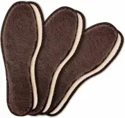 Lambswool Winter Insoles for Boots Shoes, Set of 3 Pairs, Insole Replacements...