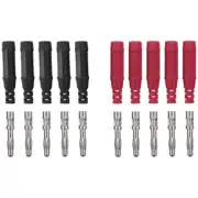 10Pcs 4mm Banana Plugs Solder DIY Banana Plug Male Connectors Adapters for MulB2