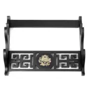 Samurai Sword Katana Holder Stand Wall Mount Rack Hanger Dragon Pattern 2 Tier