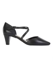 [Easy Steps] Addison Heeled Shoes in Black Glove