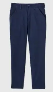 Cat & Jack Girls Flat Front Stretch Uniform Skinny Pants Color Blue Size 8