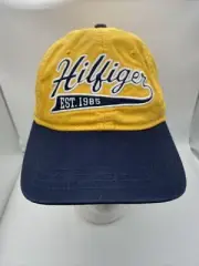 NEW Tommy Hilfiger Yellow & Navy Blue Adult Unisex Adjustable Cap Hat