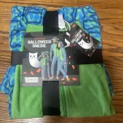 ALDI Halloween One Piece Jumpsuit, Green/blue, Adult, Small. NWT.