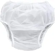 Perfk Incontinence Adult Cloth Diaper Wear Resistant Elastic Reusable Waterproof Soft Breathable for Disabled Elderly Woman and Man, XL