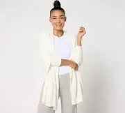 Barefoot Dreams Cozychic Ultra Lite Cardigan Wrap Plus Size 2X Pearl A653690