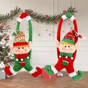 2pcs Christmas Curtain Buckles Elf Curtain Buckle Holder Santa Curtain Tieback Xmas Holiday Window Accessories