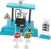 Plastic Train Track Station Boys and Girls Plaything Station Platform Model Sound Light Train Track Toys