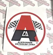 ARCO Alexander Reynolds Corp. Large Mini Bike decal 4" red, white, black 1