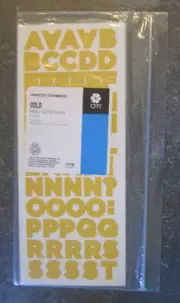 CREATIVE MEMORIES GOLD Letter Stickers ABC/123 - 3/pack NEW -SEALED 2015