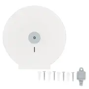 Bathroom Toilet Round Plastic Paper Towel Holder White Towel Tissue Holder