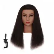 Mannequin Head 100% Real Hair Manikin Head Styling Hairdresser Training Head