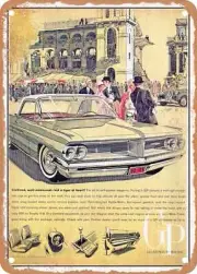 METAL SIGN - 1962 Pontiac Gran Prix Civilized Well Mannered but Tiger at Heart