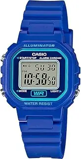 [Casio] Women's Led Water Resistant Standard Digital Watch, Silver Dial, Blue Band