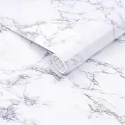 Arthome 43.5x305cm Marble Contact Paper, Self Adhesive Wallpaper Waterproof Gloss PVC Vinyl, Oil Proof,Marble Vinyl Paper Cover Surface,Countertop,Kitchen,Shelf Liner