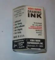 koh-i-noor Drawing Ink Black 1 1/4 fl oz Rapidograph Technical Fountain Pens NJ