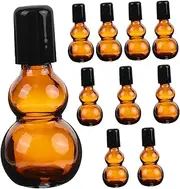 Mikinona 10Pcs Glass Roller Bottles for Essential Oils Lightweight Refillable Containers for Travel and Daily Use for Perfume Lotion and Toner Storage