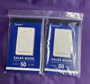 2x Premier® Sales Book, Numbered Carbonless Sets, Duplicates 50, 3.35” x 5.625”