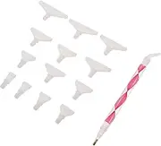 Angoily 13Pcs DIY Drill Painting Pen with Replacement Heads Ergonomic Design for Nail Art Cross Stitch and Embroidery Lightweight and Durable Craft Tool
