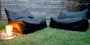 Sunproof Olefin Deluxe Water Resistant UsTime Double Chair Bean Bag