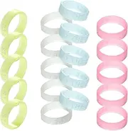 Fishing Rod Anti Slip Rings - Luminous Rubber Rings, Protective Rings | 20 Pcs Fishing Rod Handle Rings Silicone Anti-slip Rings, Fishing Rod Grip Protective Cover, Fishing Telescopic Fishing Rod