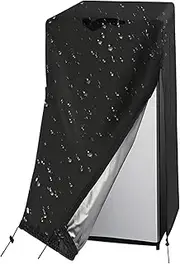 Lamppdcor Refrigerator Wrap Refrigerator Cover, Refrigerator Wrap 23x33x71, Oxford Cloth Outdoor Fridge Cover with Drawstring & Front Zipper for Upright Freezer, Beverage Refrigerator