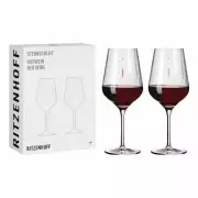 Ritzenhoff red wine glasses set of 2 star cut 001