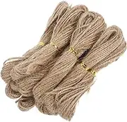 TEHAUX 10pcs Natural Jute Twine String for DIY Crafts Gardening Present Wrapping Handmade Durable Crafting String for Home Decor Bouquets and Holiday Decorations