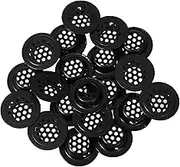 SHINEOFI 20pcs Ventilation Hole Cover Shoe Cabinet Vent Vent Covers Air Duct Vent Cover Dryer Vent Louvered Vent Door Vent Under Sink Vents Stainless Steel Black