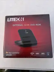 LITEON 8X External Slim DVD- Rom Drive,Plug & Play Instant CD, DVD Access, USB