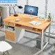 【E家工廠】電腦桌 書桌 帶鍵盤架 工作桌 電腦書桌 書桌收納 寫字桌 辦公桌015-CT01電腦桌黃梨木
