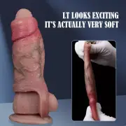THICK Cock-Girth-Enlarger-Enhancer-Penis Extension Extender Sheath Sleeve Male