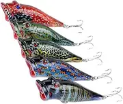 Abaodam 5pcs Life-Like Large Mouth Bionic Swimbaits Vibrant Fishing Lures for Freshwater for Anglers Seeking Realistic Bait