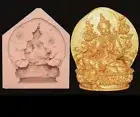 Silicone Tibetan Green Tara Buddha Mold Dolma Buddhism Soap Candle Sugar Mould