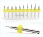 10Pc 0.3mm HSS Micro Mini Twist Drill Bit Tungsten Steel Hole Saw Rotary Tool