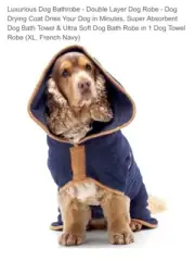 Lucky Pooch Luxurious Dog Bathrobe Towel (Size Medium)