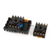 4 Pcs PF083A 8 Pins DIN Rail Power Relay Base Socket for JTX-2C DH48S✦Kd