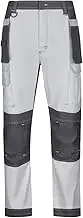 VELILLA Unisex Canvas Stretch Trousers, White/Grey