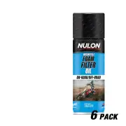 6 x Nulon Motorcycle Foam Filter Oil 300g Additives MCFO-3 Maximises Airflow