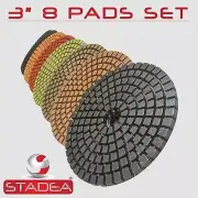 3" DIAMOND POLISHING PAD GRANITE 5 SET, 35 PADS 5 BUFFS