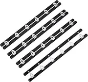 BENECREAT 4 Pairs 201 Stainless Steel Corset Busk Steel Boning, 12inch Black Spring Corset Busks with 6 Hook & Eye Closure for Sewing Corset, Bustier, Waist Trainer