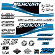 Mercury 225 Four 4 Stroke Decal Kit Outboard Engine Graphic Motor Merc BLUE