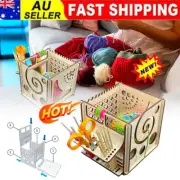 All-in-one Wooden Wool Yarn Storage Bowl Crochet Holder Knitting Organizer RO